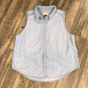 Light Wash Denim Vest